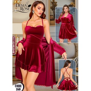 لانجيري قطيفه قصير + روب كود (160)
