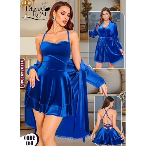 لانجيري قطيفه قصير + روب كود (160)