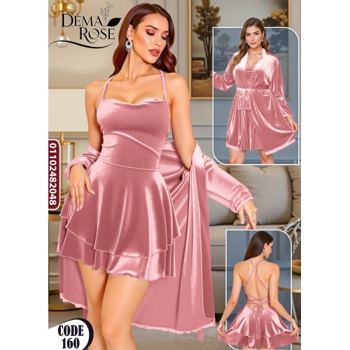 لانجيري قطيفه قصير + روب كود (160)