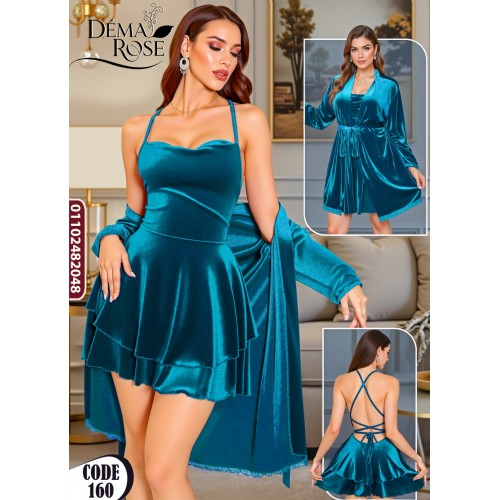 لانجيري قطيفه قصير + روب كود (160)